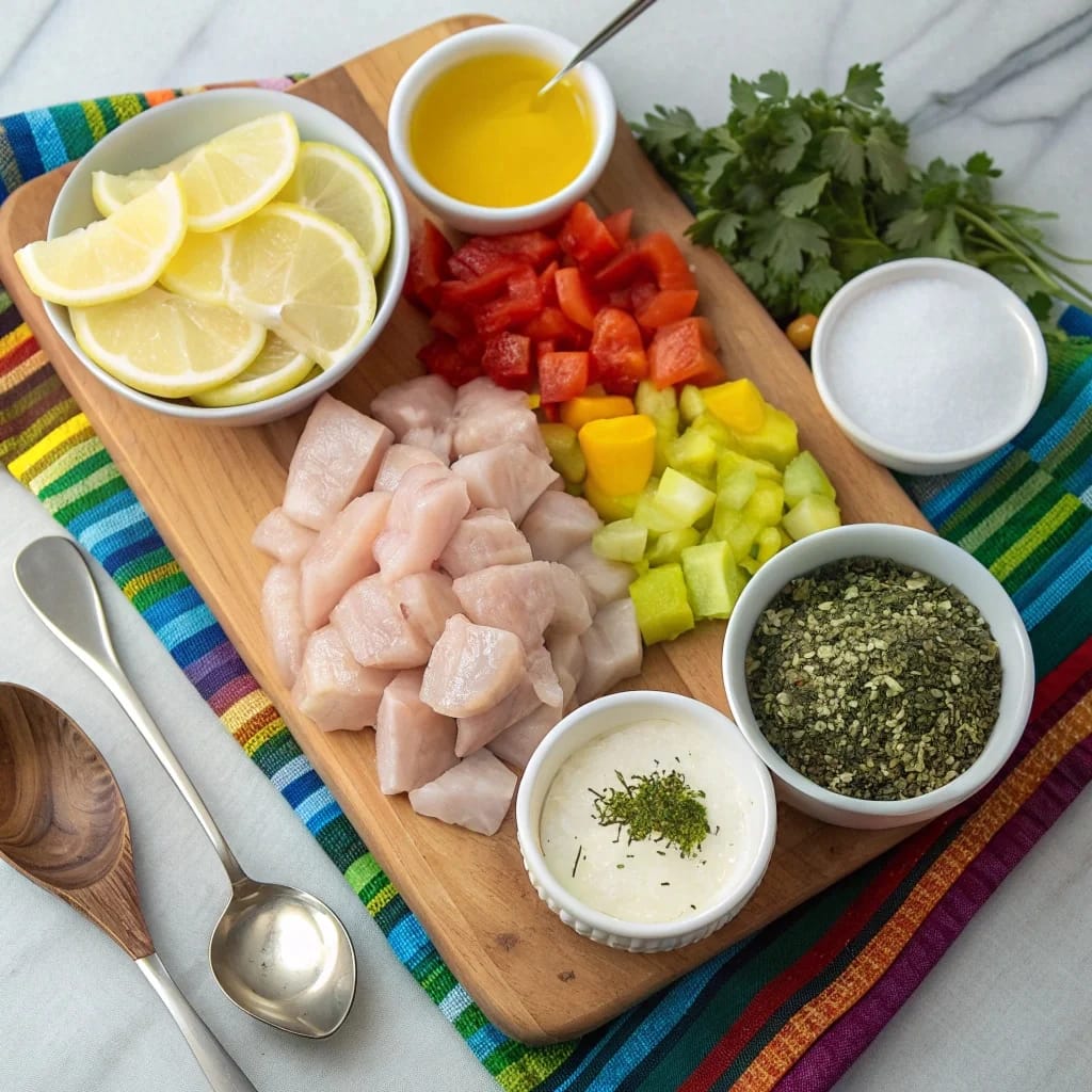 Ingredients of the Healthy Greek Chicken Bowls with Tzatziki