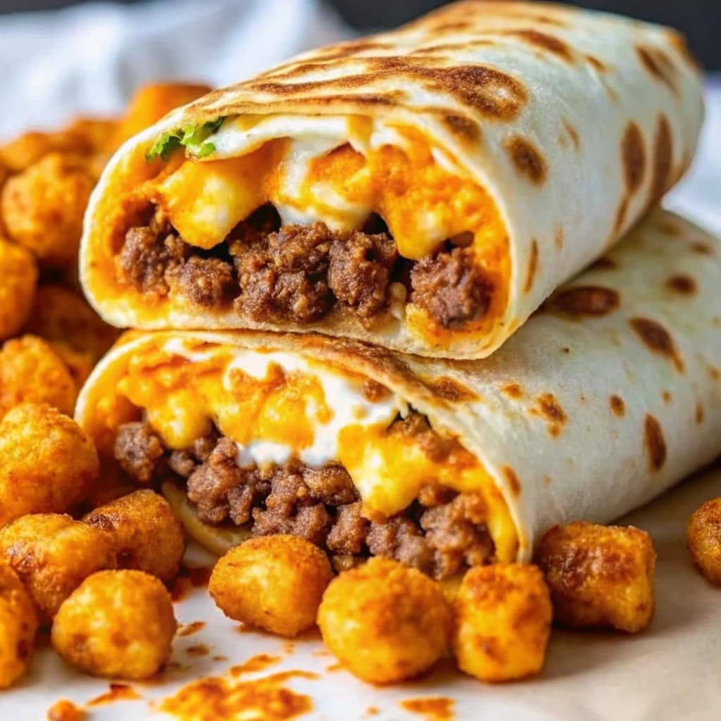 Easy homemade cheesy potato burritos – creamy, cheesy comfort food