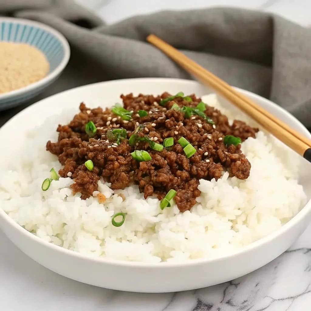 Easy homemade Korean ground beef bowl – savory, sweet, and quick