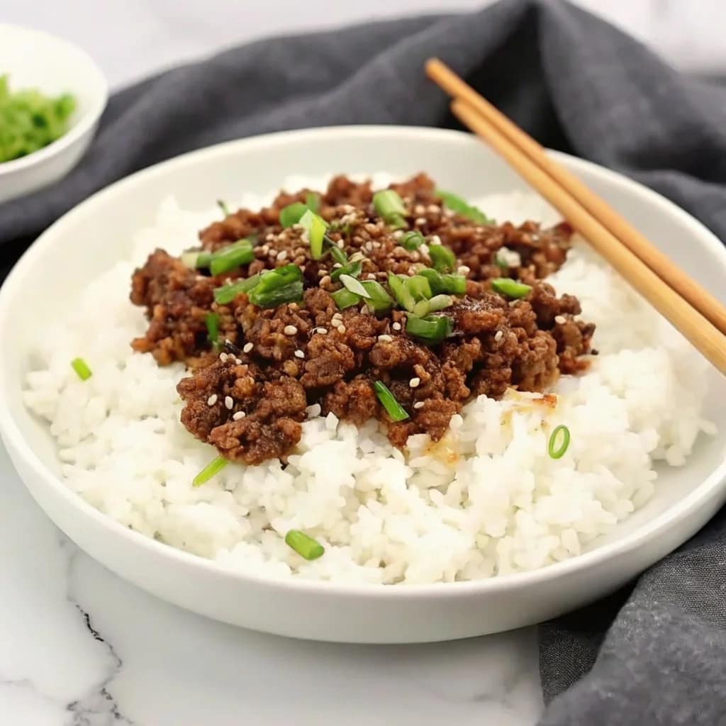 Easy homemade Korean ground beef bowl – savory, sweet, and quick