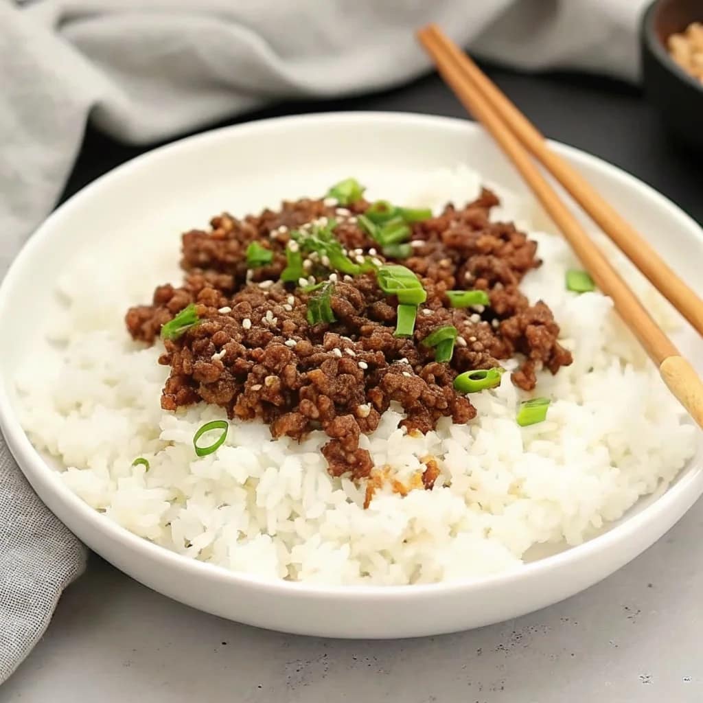 Easy homemade Korean ground beef bowl – savory, sweet, and quick