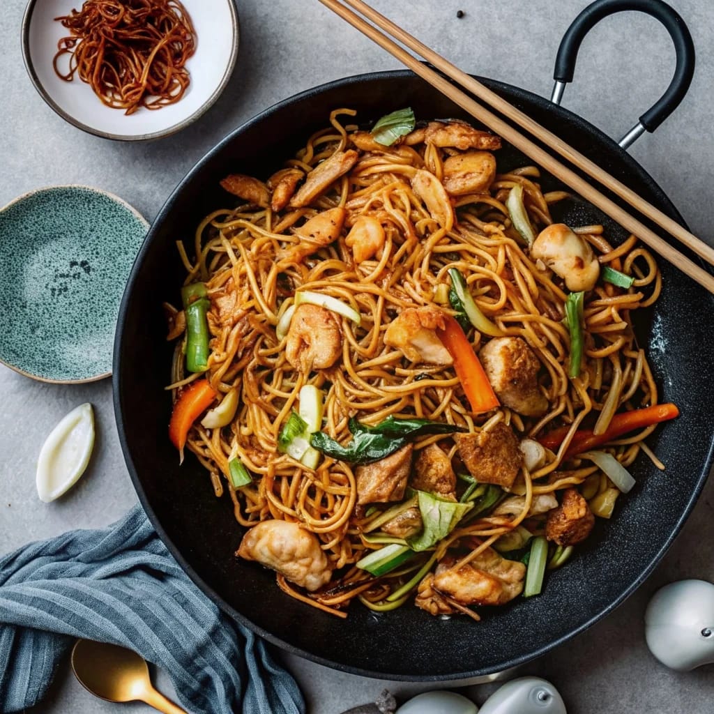 Easy homemade chicken chow mein – restaurant-style noodles
