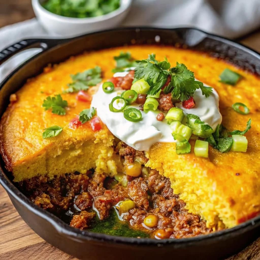 Easy homemade Texas tamale pie – hearty, cheesy, comforting