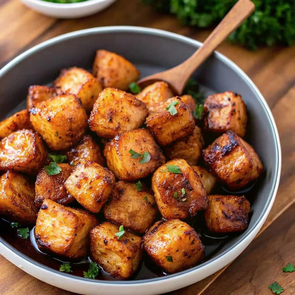 Easy homemade hot honey salmon bites – crispy, sweet, and spicy