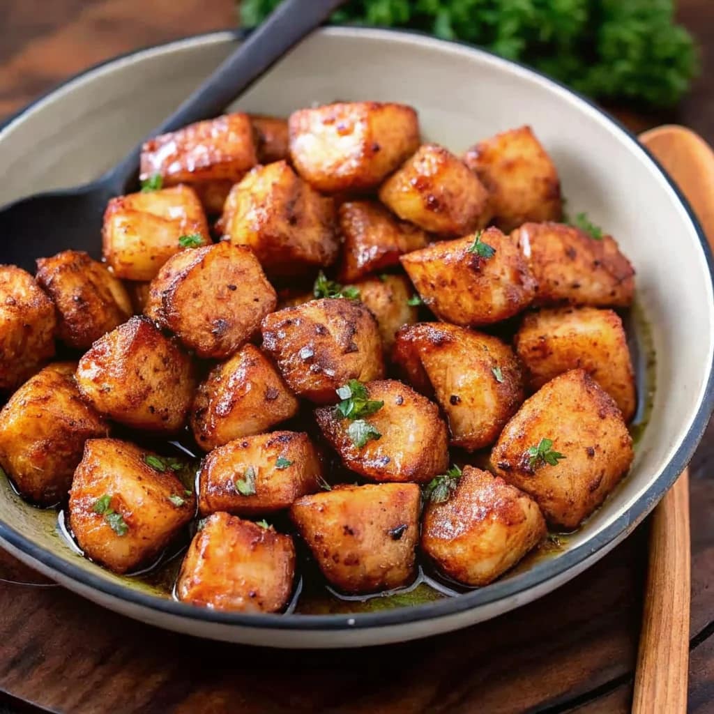 Easy homemade hot honey salmon bites – crispy, sweet, and spicy