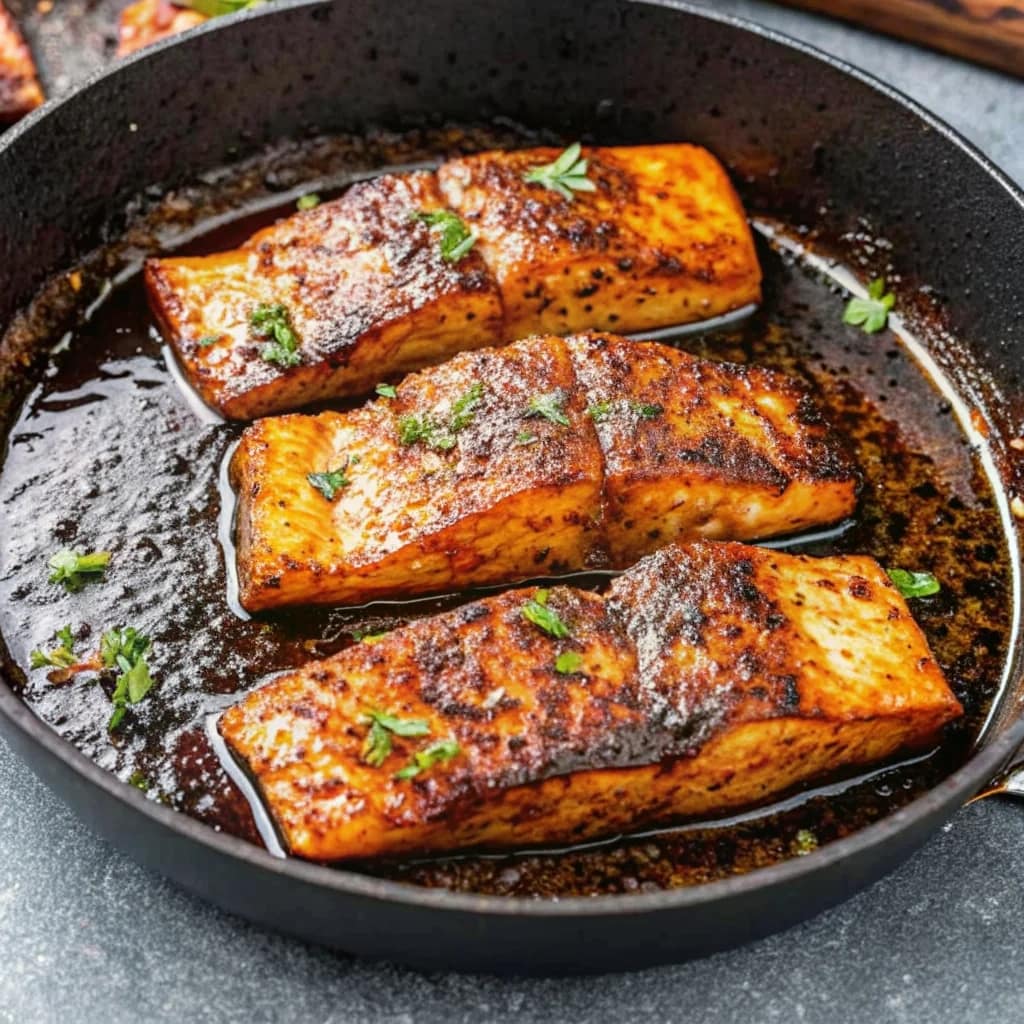 Easy homemade Cajun honey butter salmon – spicy, sweet, flaky