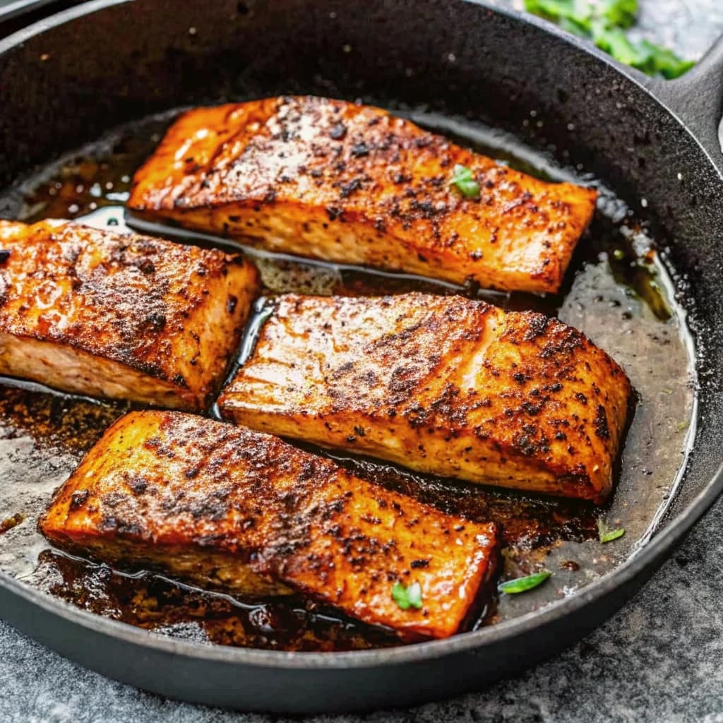 Easy homemade Cajun honey butter salmon – spicy, sweet, flaky