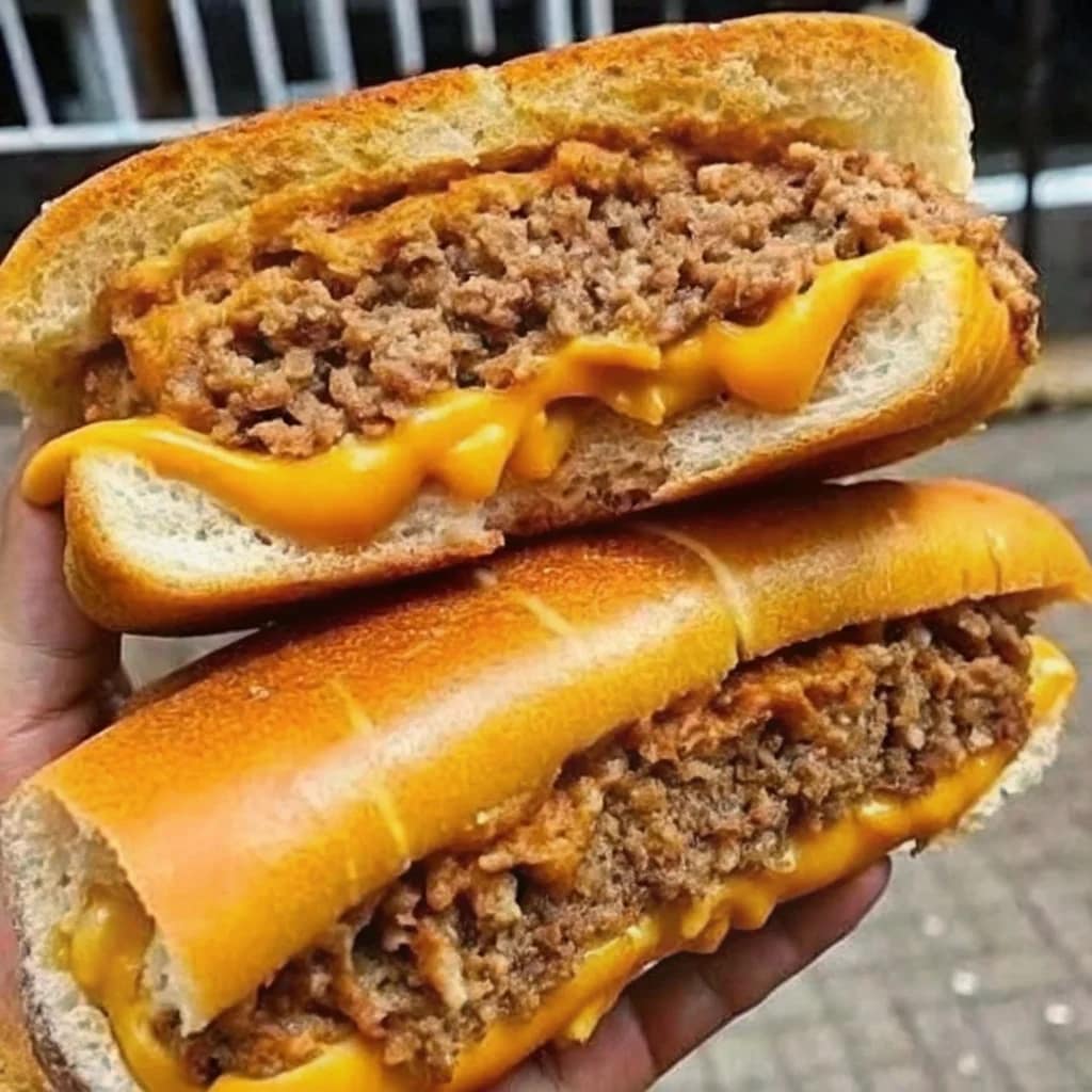 Easy homemade Philly cheesesteak sloppy joes – saucy, cheesy, hearty