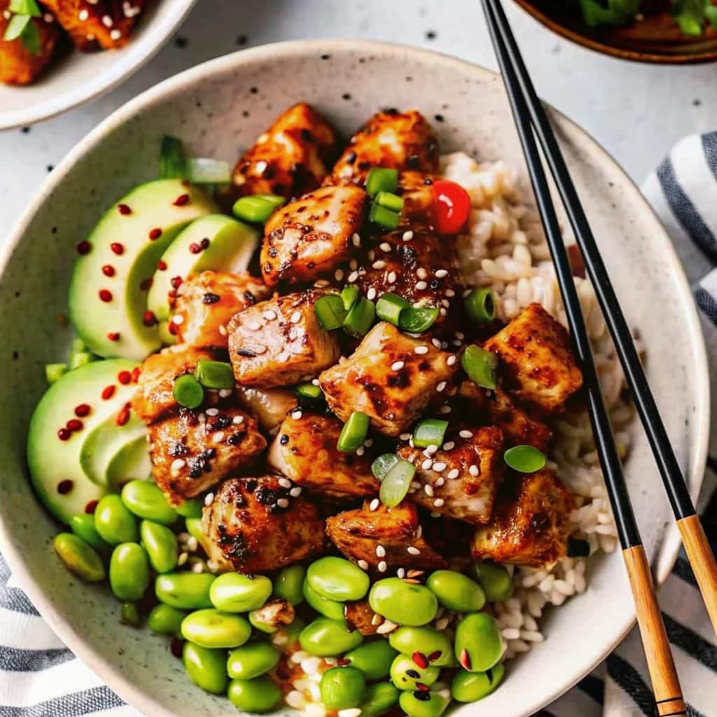 Easy homemade honey sriracha salmon bowls – spicy, sweet, and crispy