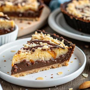 Easy no-bake Samoas cookie pie – caramel, coconut, chocolate